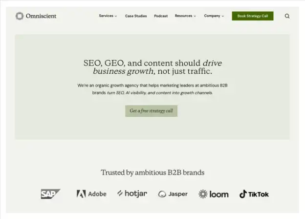 Omniscient Digital — organic growth for B2B software